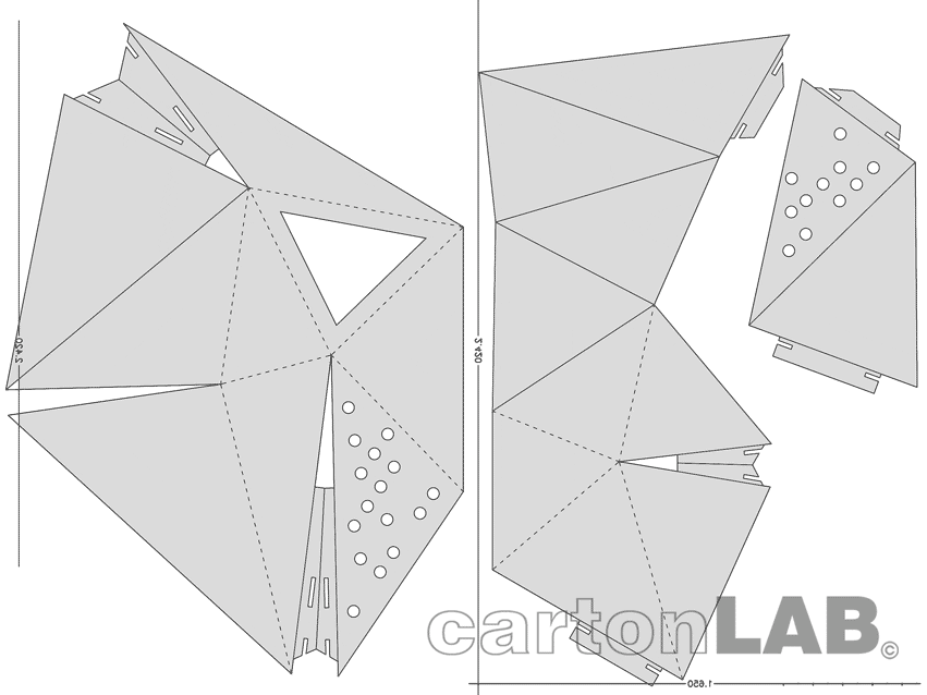 planos piezas stand carton cartonlab planos piezas stand carton cartonlab
