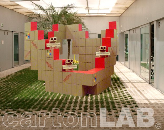 montaje stand carton