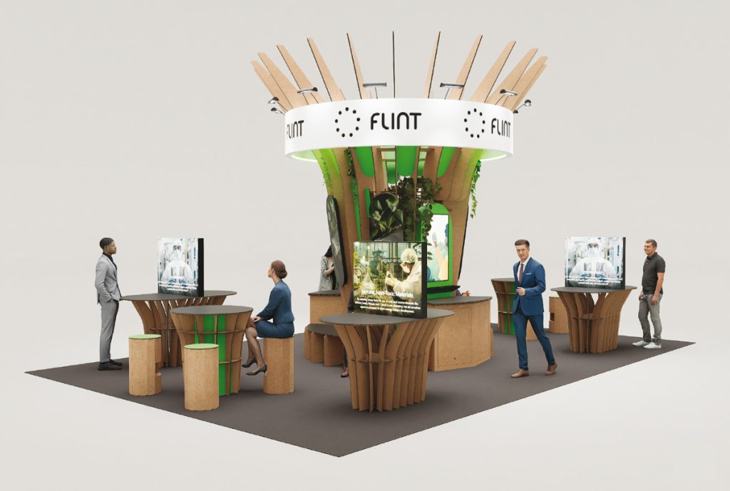 Render for Flint's booth at CES