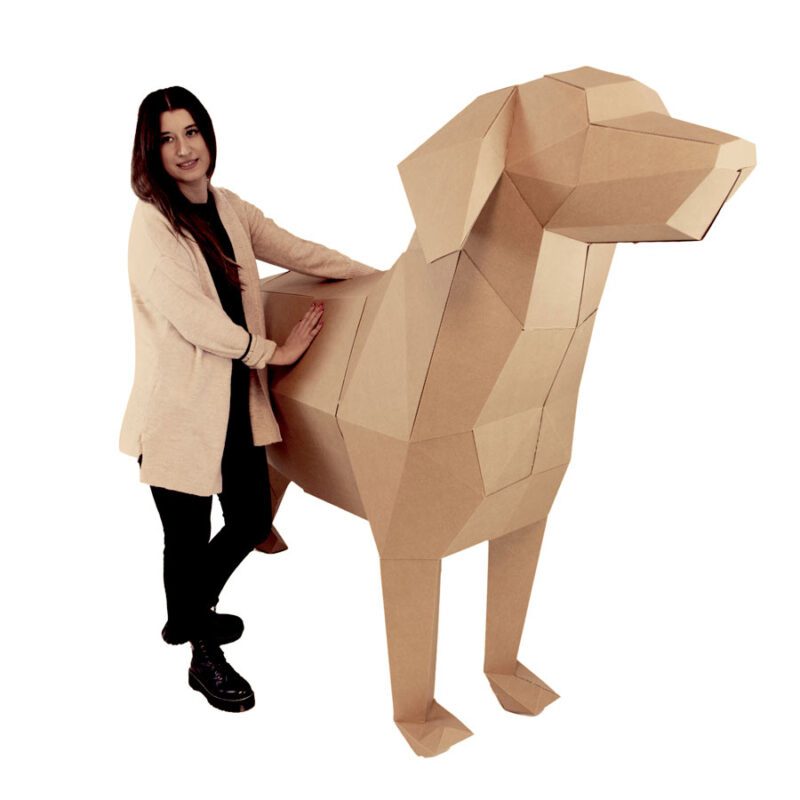figura personalizada perro cartón real