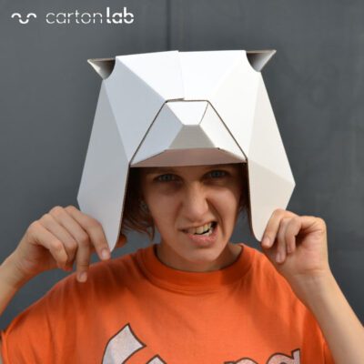 careta mascara origami oso cartonlab (2)