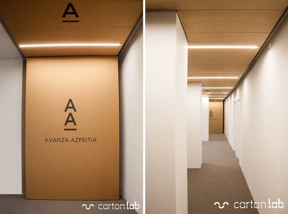 cardboard ceiling panels falso techo paneles de cartón cartonlab diseño espacio trabajo oficinas (2)