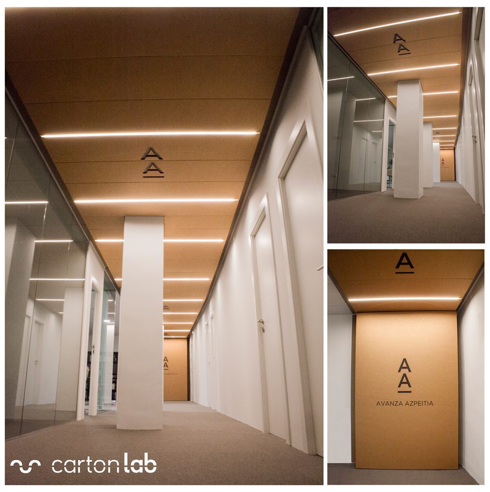 cardboard ceiling panels falso techo paneles carton cartonlab (3) Diseño de espacios de trabajo oficina abogados avance corporate azpeitia
