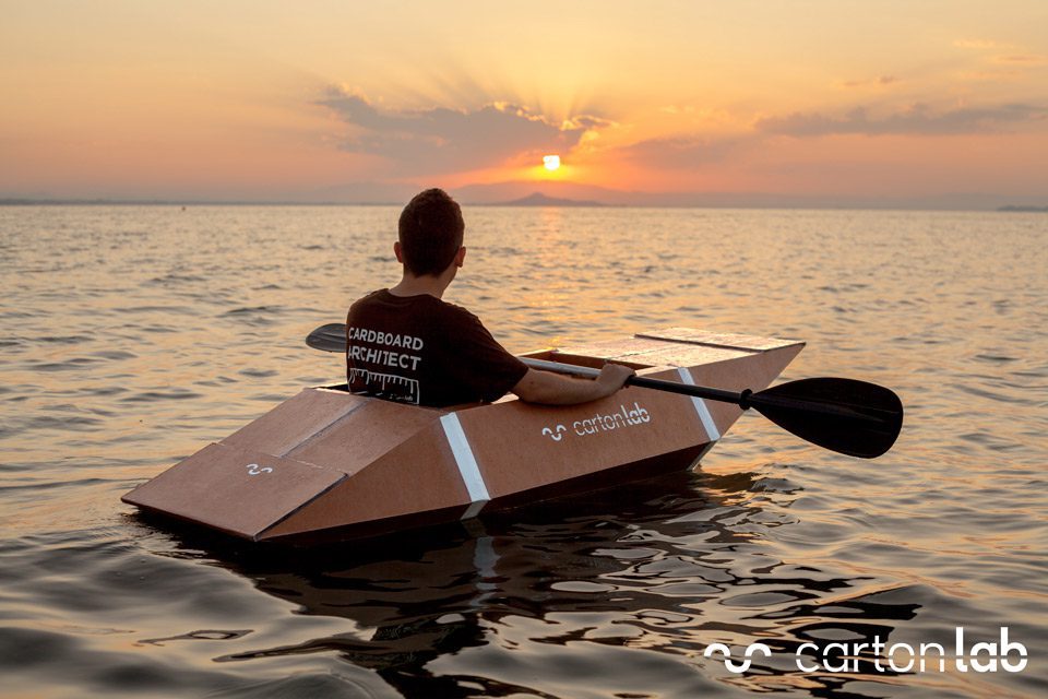 kayak de carton cardboard cartonlab