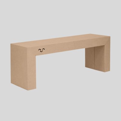 UP | Banco recto de cartón | Diseño ecológico
