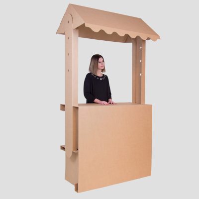 CANDY Mostrador - Acabado Kraft - Vista con persona