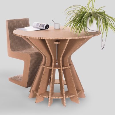 BRASILIA Mesa centro - Acabado Kraft - Vista principal en uso