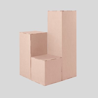 BASSET Peanas cuadrada- Acabado kraft- Vista de conjunto