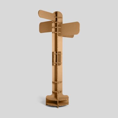 Postrack. Poste de señalización. Acabado kraft. Vista general.