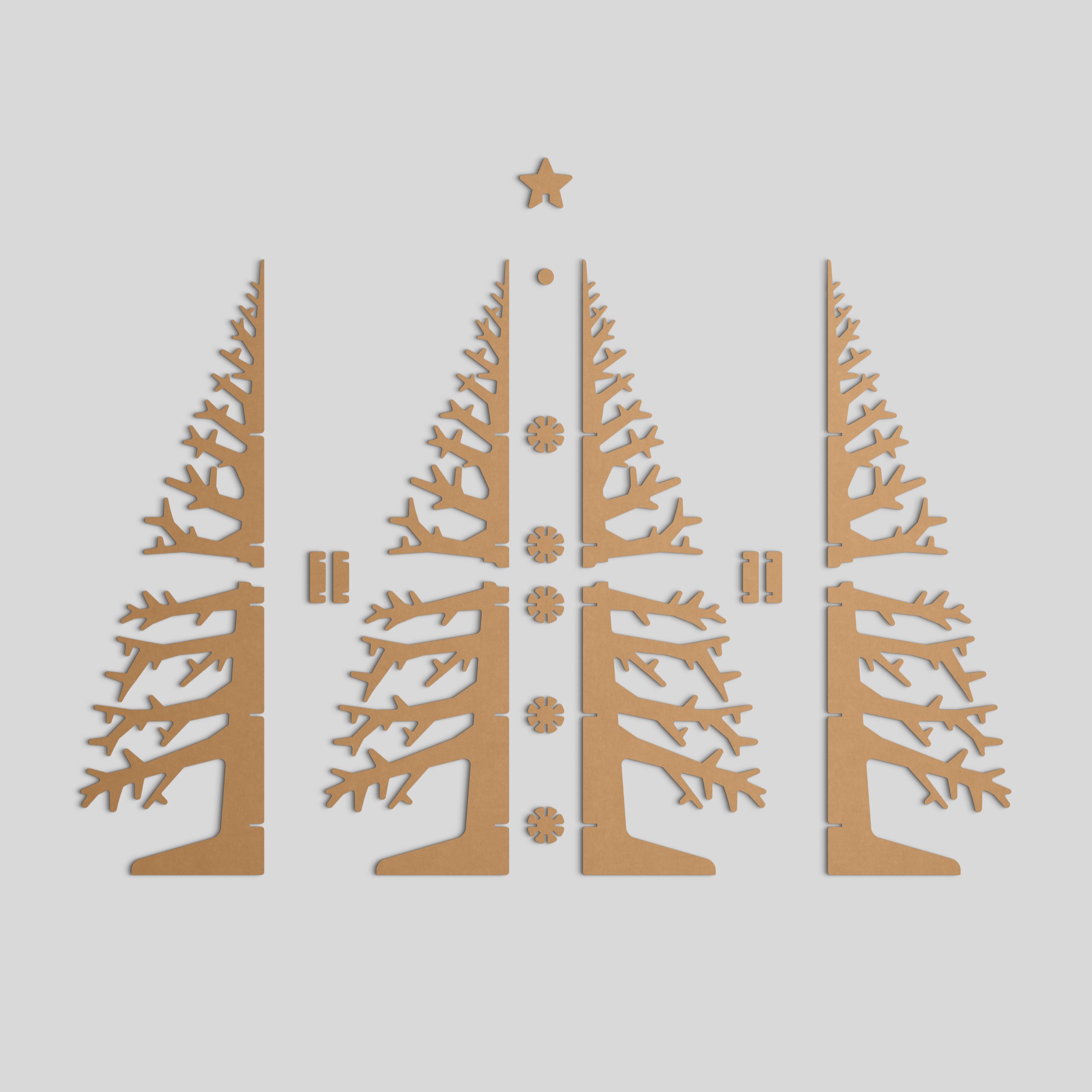 Árbol Ginger 300cm - Acabado kraft - Despiece